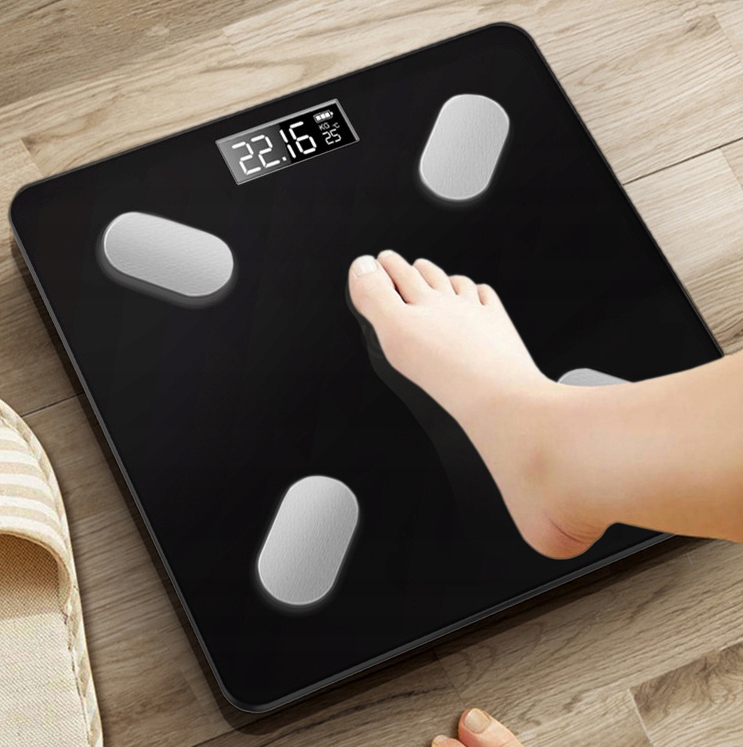 INTELIGENTNA WAGA ŁAZIENKOWA SMART Z BLUETOOTH ANALITYCZNA + BATERIE Model 500101