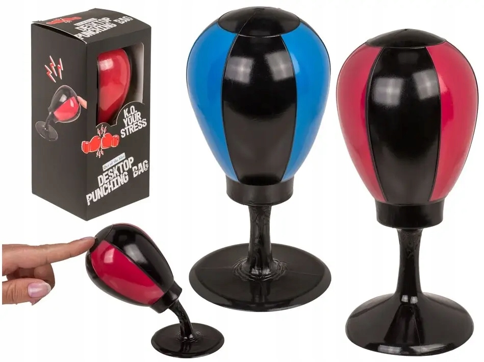 PREZENT ANTYSTRESOWY - MINI GRUSZKA BOKSERSKA NA BIURKO Z PRZYSSAWKĄ