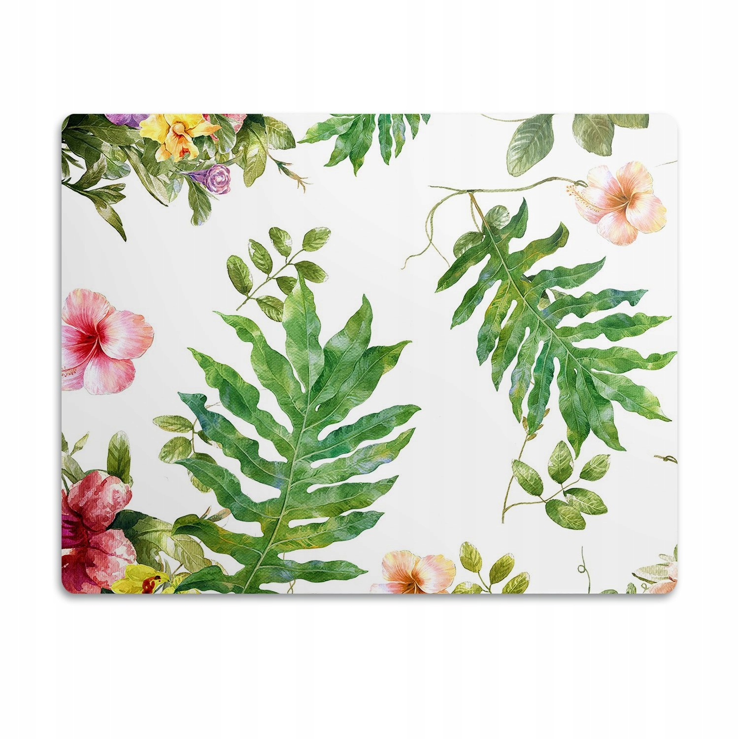 Levně Voděodolná podložka pod misku Motiv květiny 90x60 cm