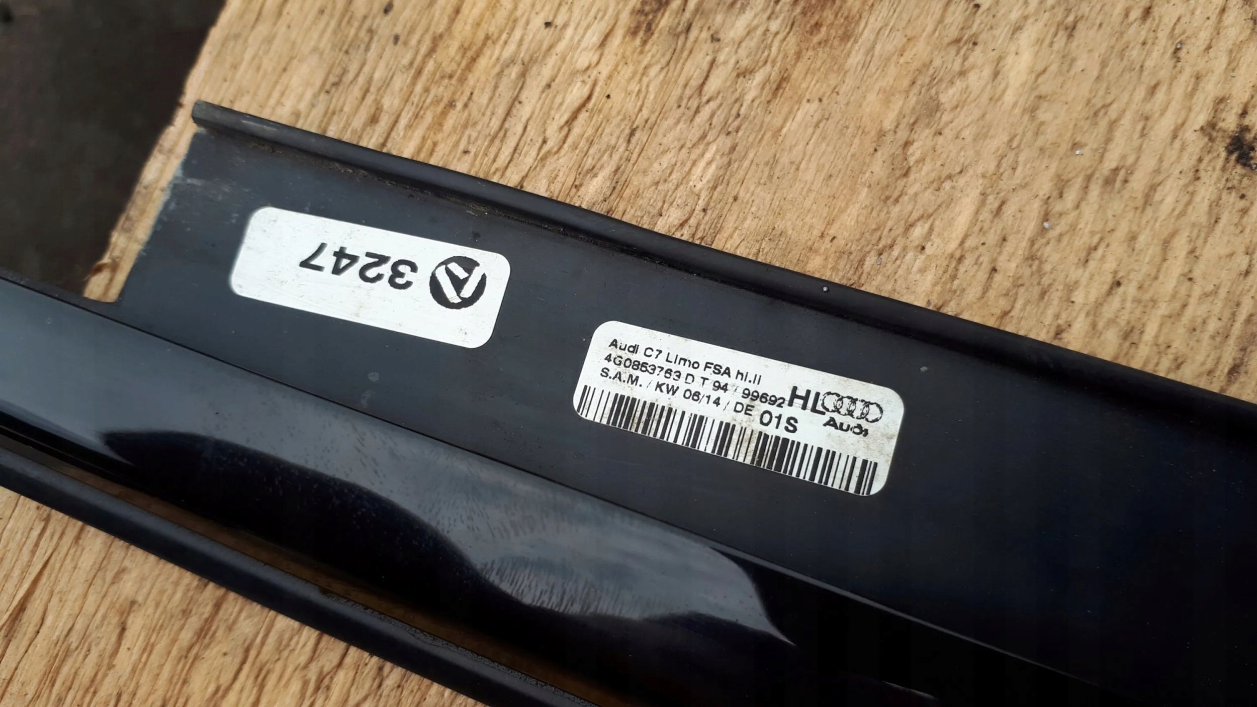 A6 C7 4G moulding dust door left rear part SLINE