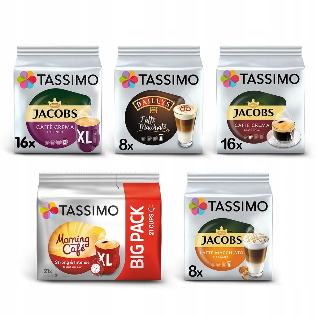 Капсулы Tassimo mix черного и белого кофе,69 шт.