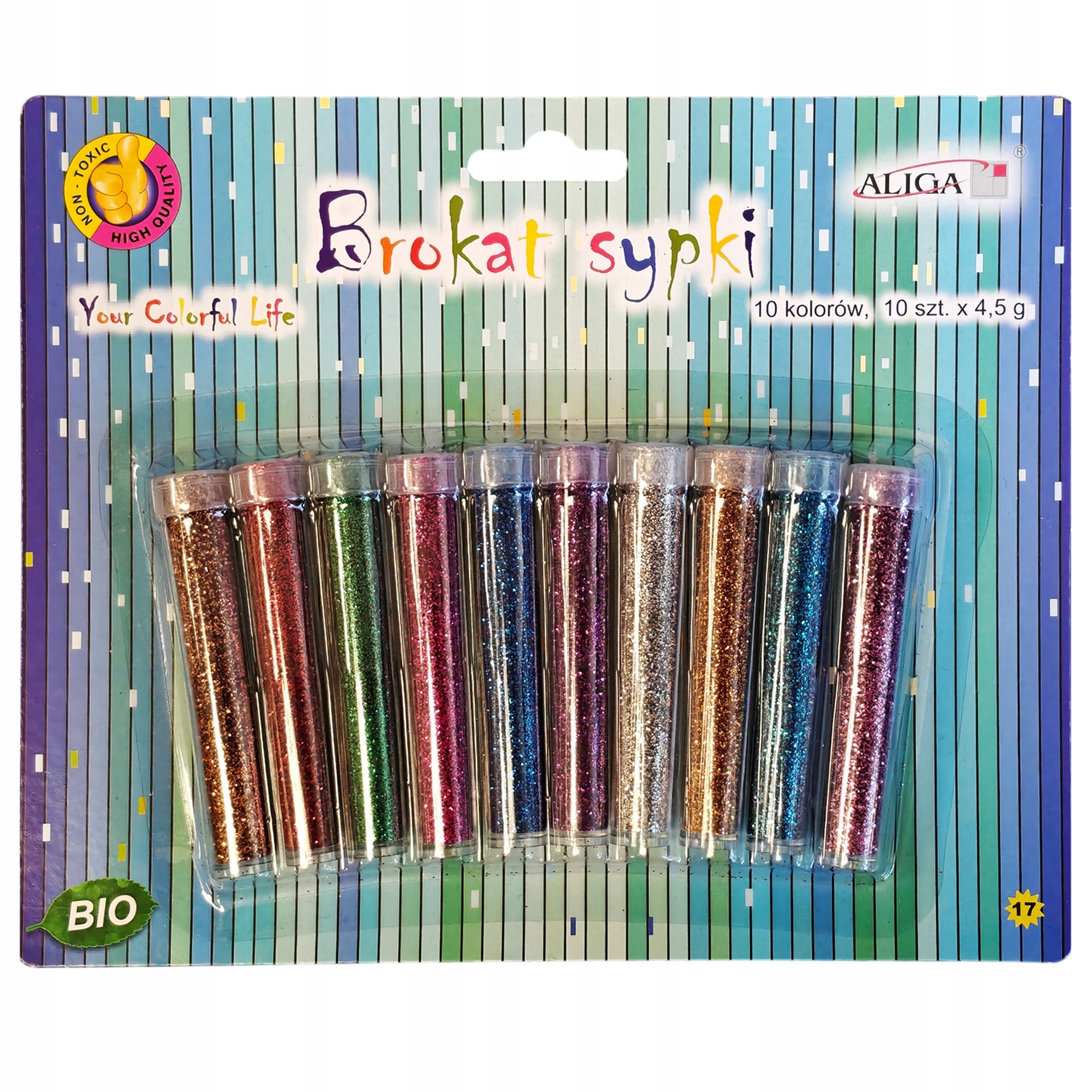 SYPKÉ BIO DEKORATÍVNE OZDOBNÉ TRBLIETKY 10 FARIEB MT-6356 ALIGA