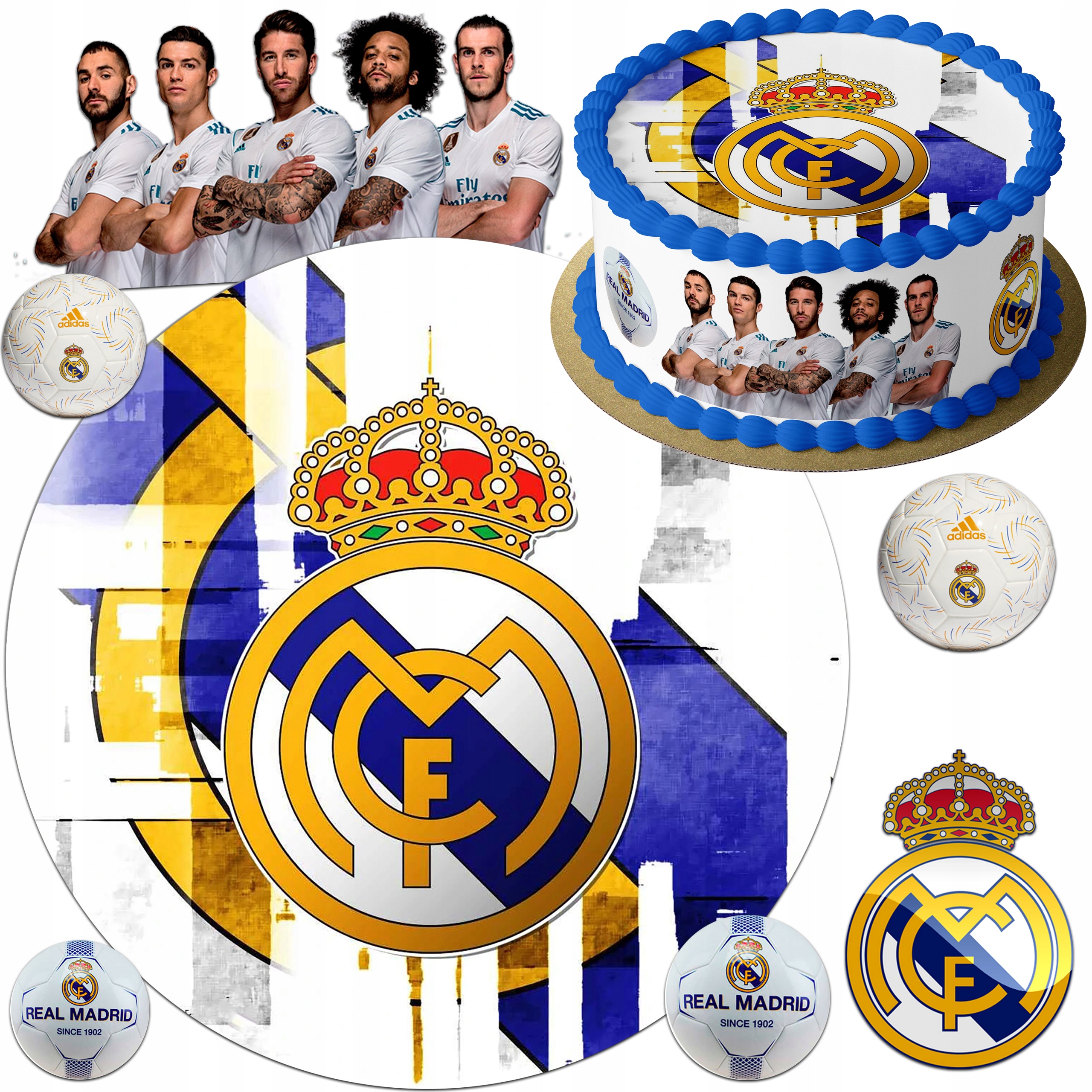 OPŁATEK NA TORT REAL MADRYT PIŁKA NOŻNA + POSTACI