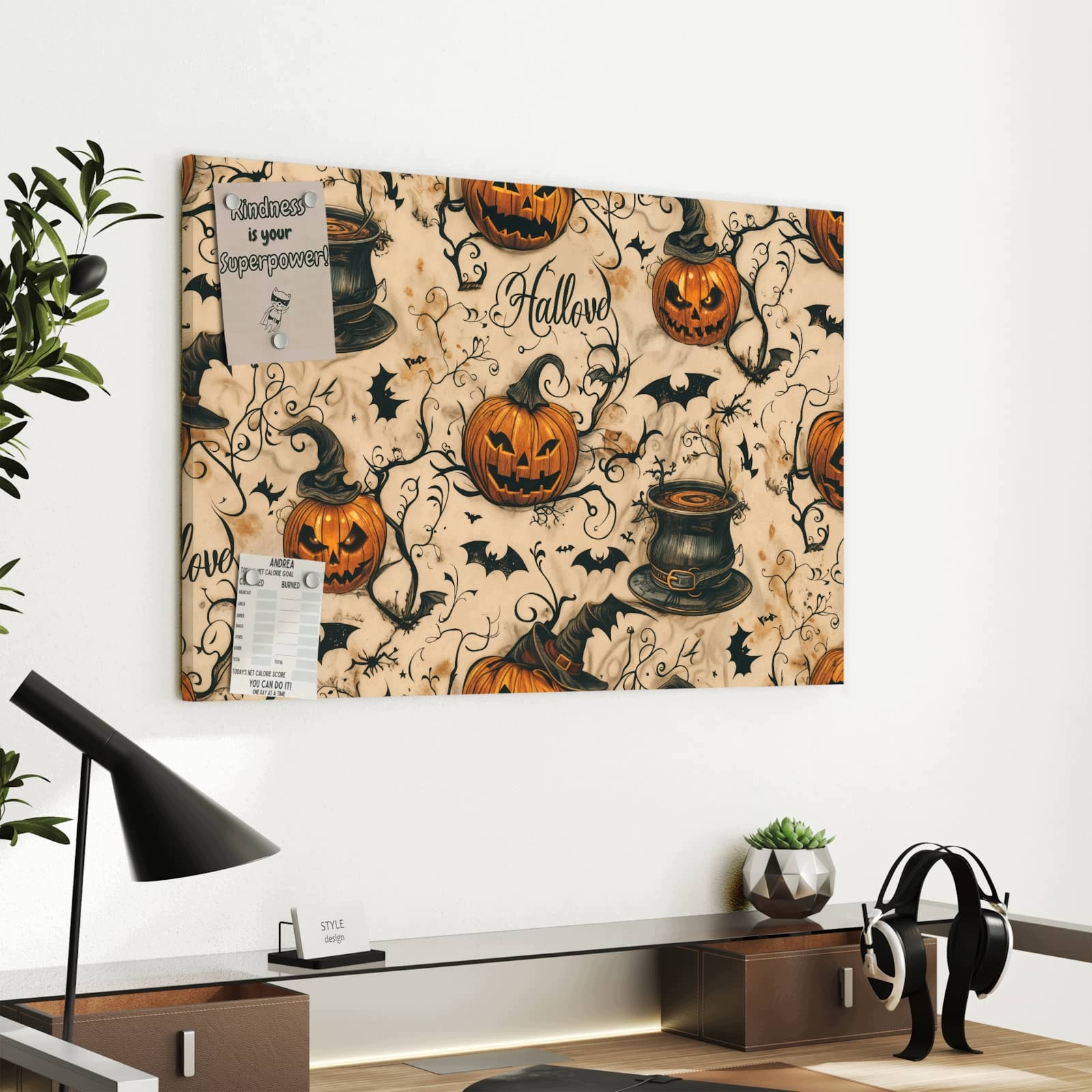 Magnetická tabule Halloween Dýně 60 × 40 cm