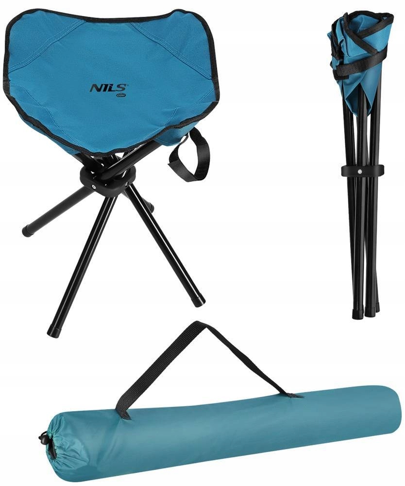 NILS Taboret Krzesełko Turystyczne Kempingowe Ogrodowe + Pokrowiec