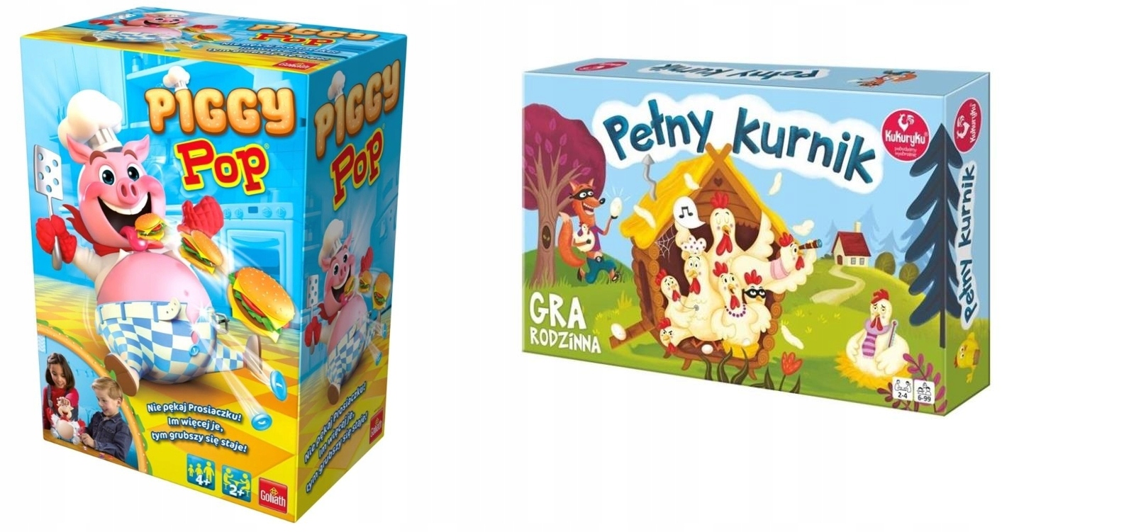 2W1 Pełny Kurnik Gra Piggy Pop Nie Pękaj Prosiaczku