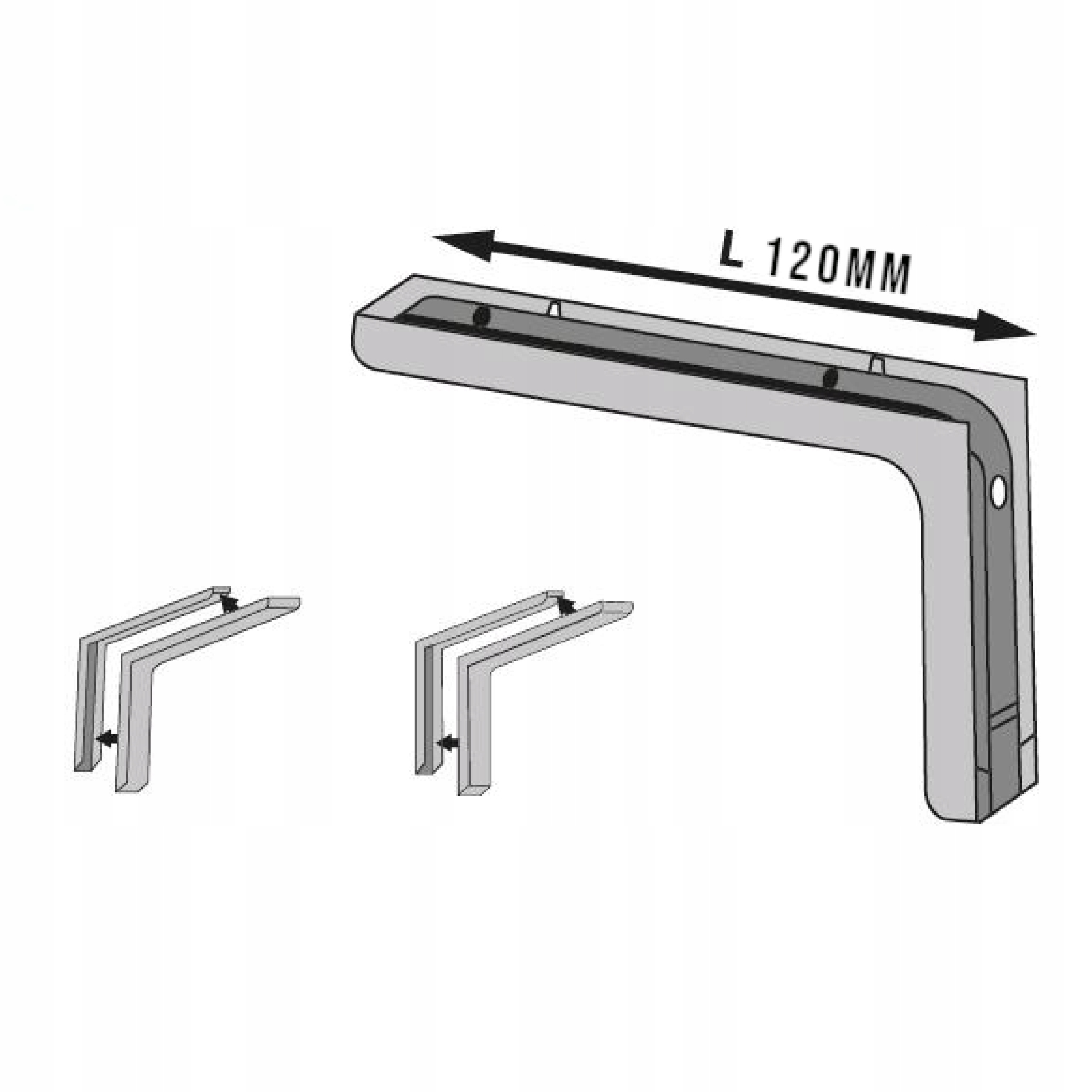 WSPORNIK KĄTOWNIK PÓŁKI MASKOWNICĄ 120 BIAŁY 2szt Marka ATM