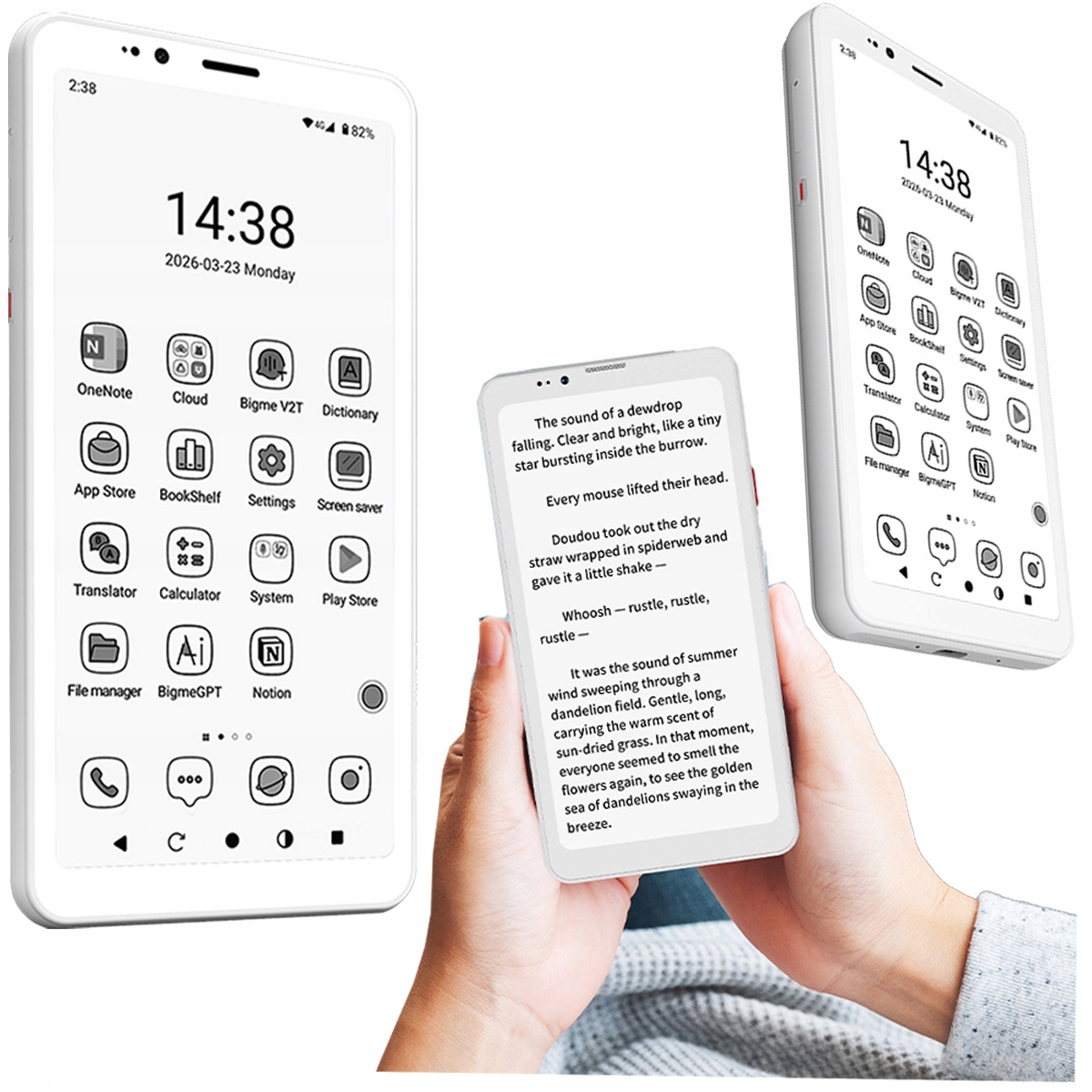 Bigme Hibreak S 2w1 Czytnik E-book Czarno-biały Smartfon 5,84" 6/128 Norton