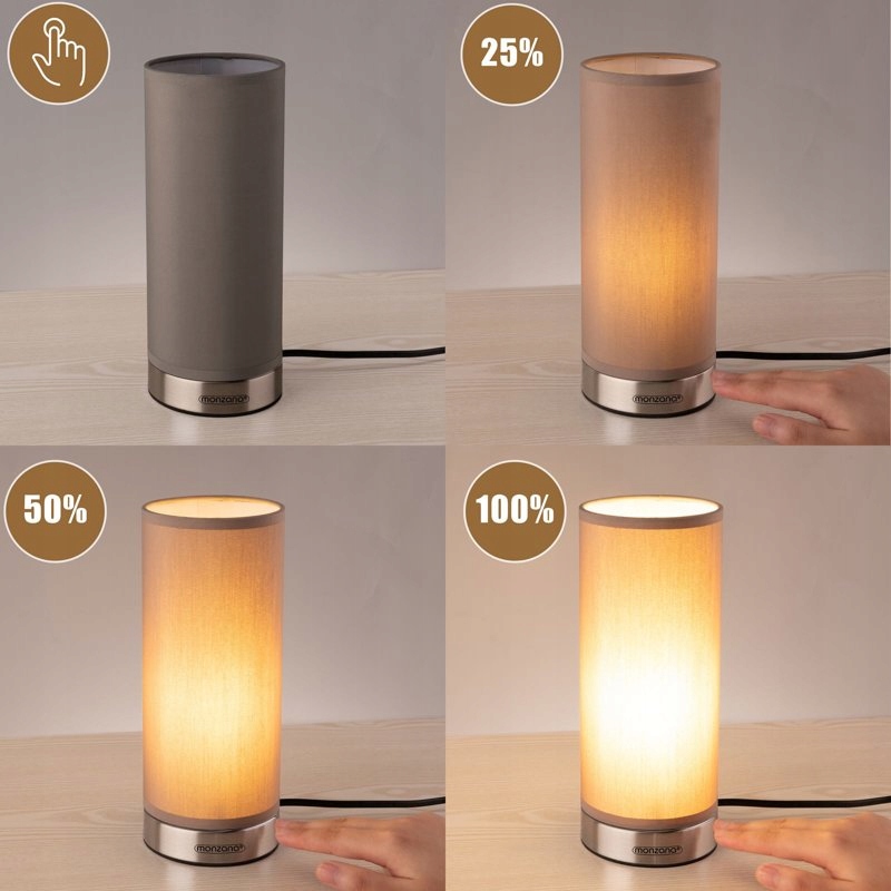 2 x LAMPA LAMPKA BIURKOWA STOŁOWA DOTYKOWA BRĄZOWA Zasilanie sieciowe