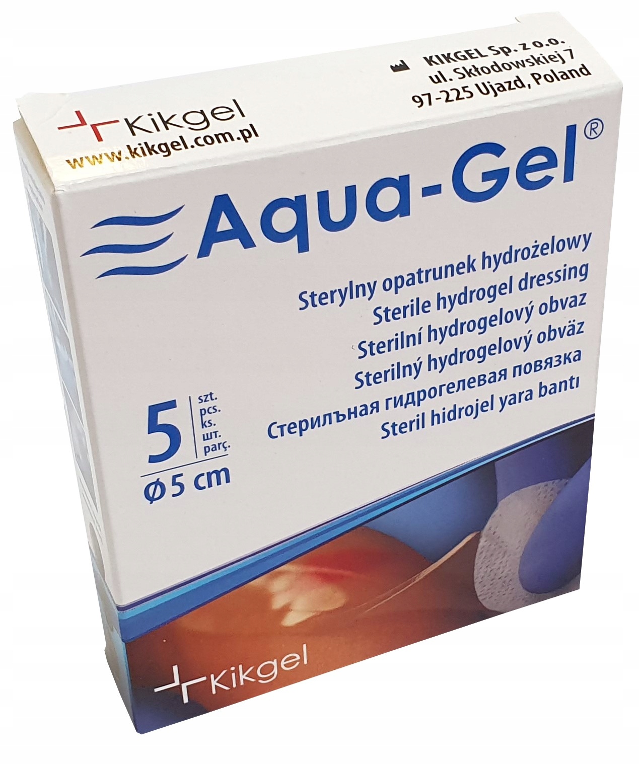 

Aquagel opatrunek hydrożelowy okrągły 5cm jałowy