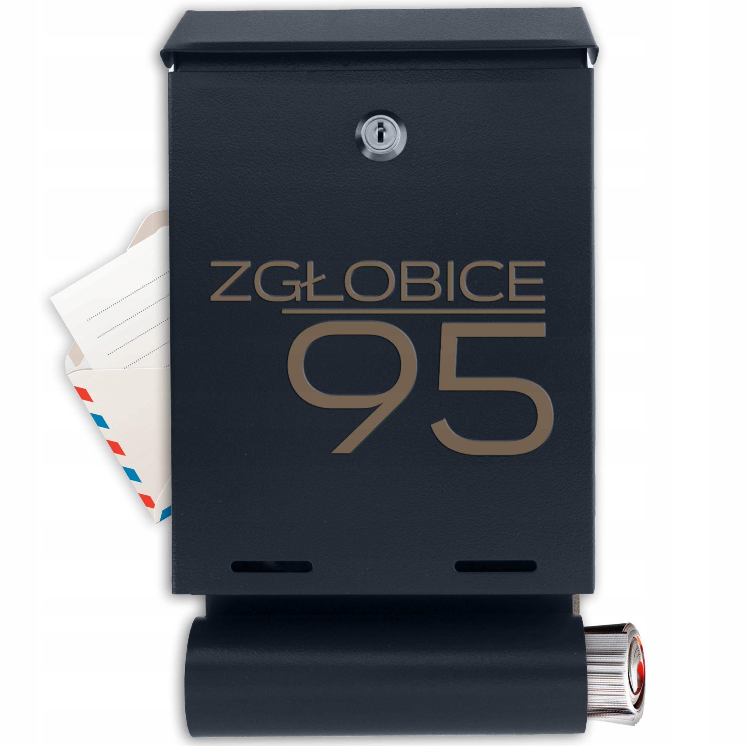 Poštovní Schránka S Číslem Domu Ulice Adresa Dopisy Ocelová Personalizovaná