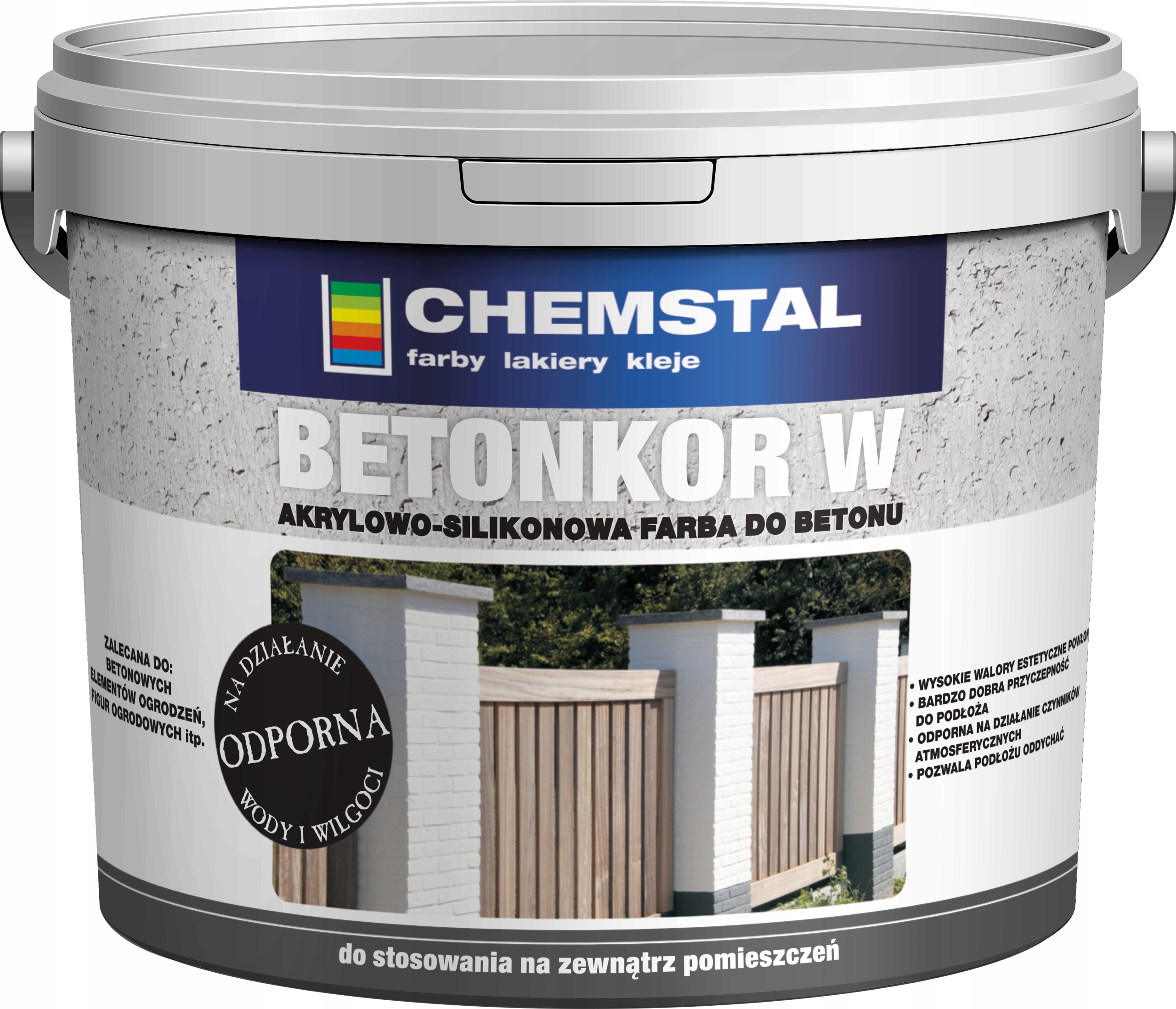 CHEMSTAL BETONKOR W FARBA DO OGRODZEŃ BETONU 10L