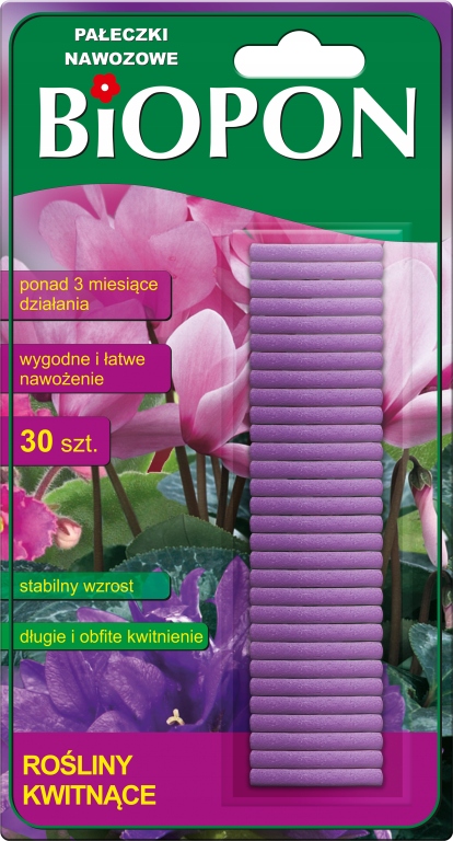 BIOPON Pałeczki nawozowe rośliny kwitnące 30szt