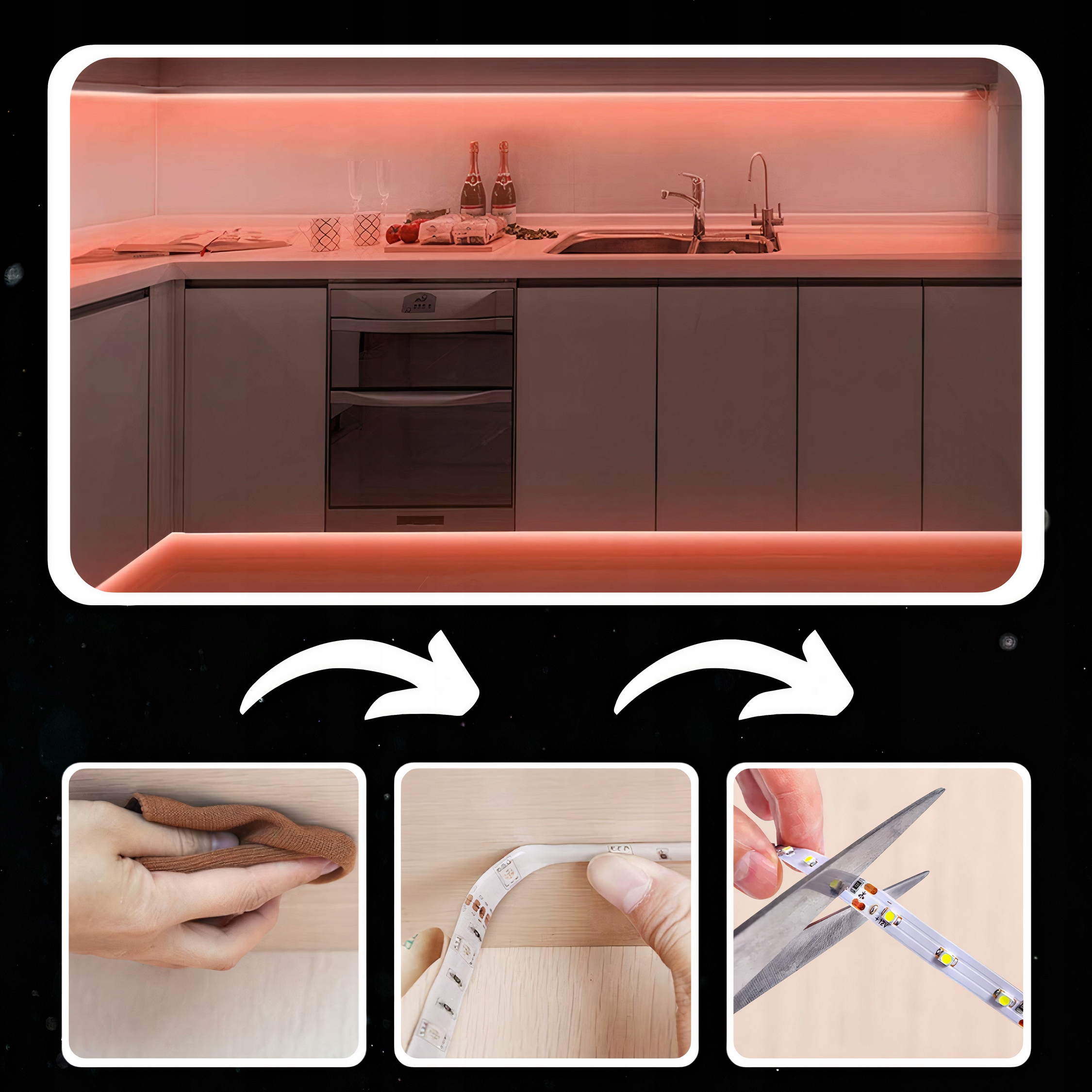 TAŚMA LED RGB KOLOROWA 5M BLUETOOTH PASEK STEROWANIE MUZYKĄ APLIKACJA PILOT Klasa ochronności II