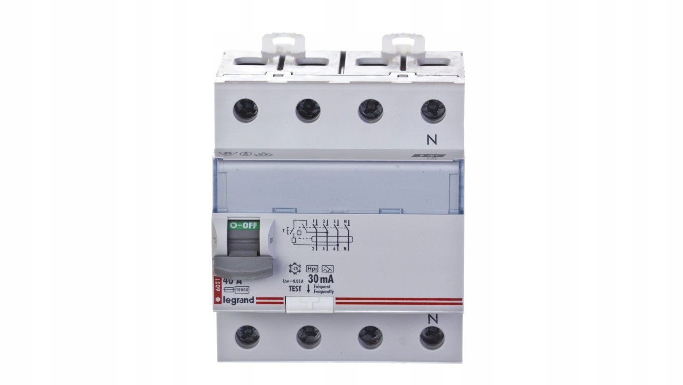 Wyłącznik różnicowoprądowy 4P 40A 0,03A typ Hpi P304 DX3 411695