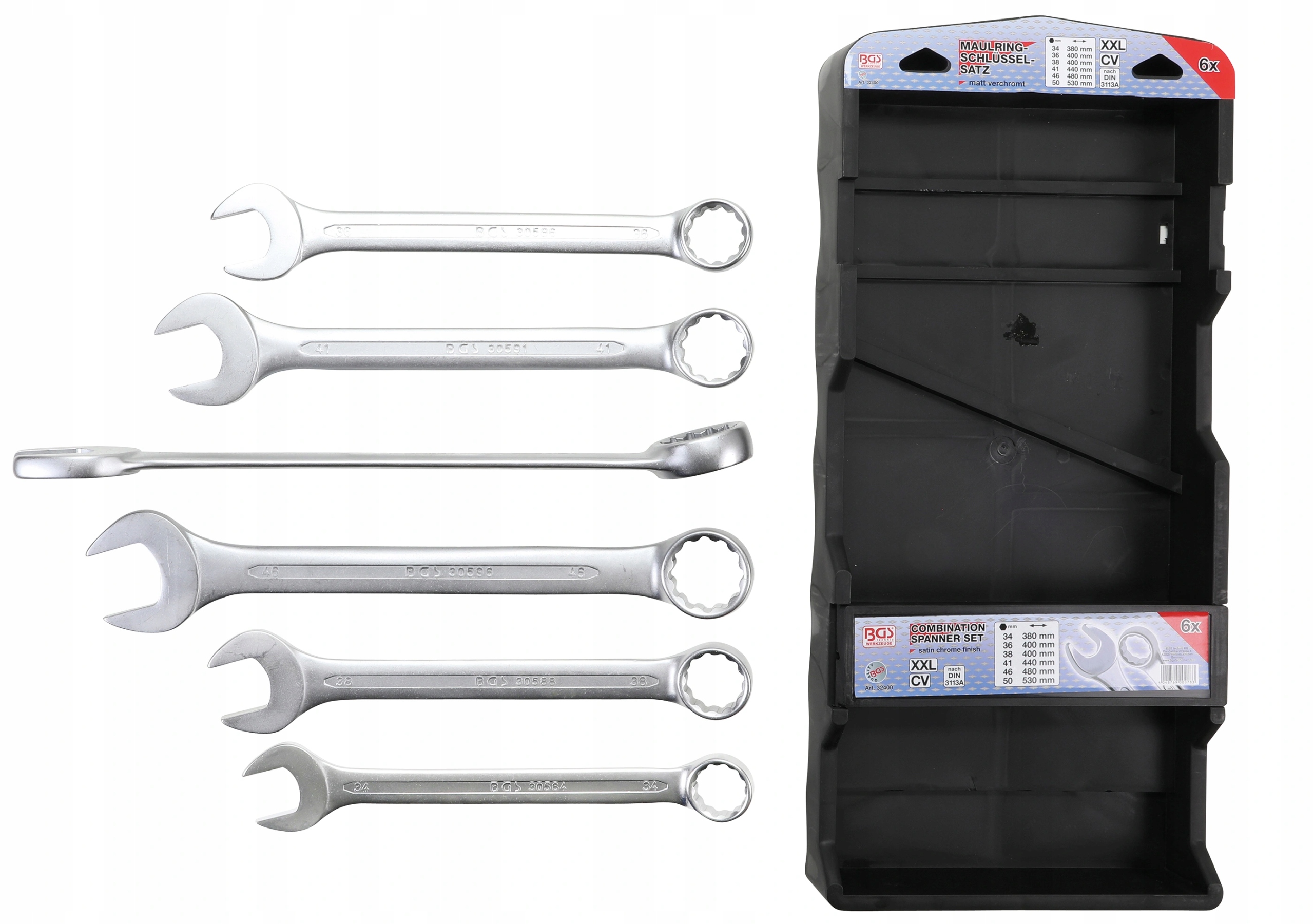 Bgs 32400, Sada očkoplochých kľúčov veľmi dlhé 34 50 mm 6dielna