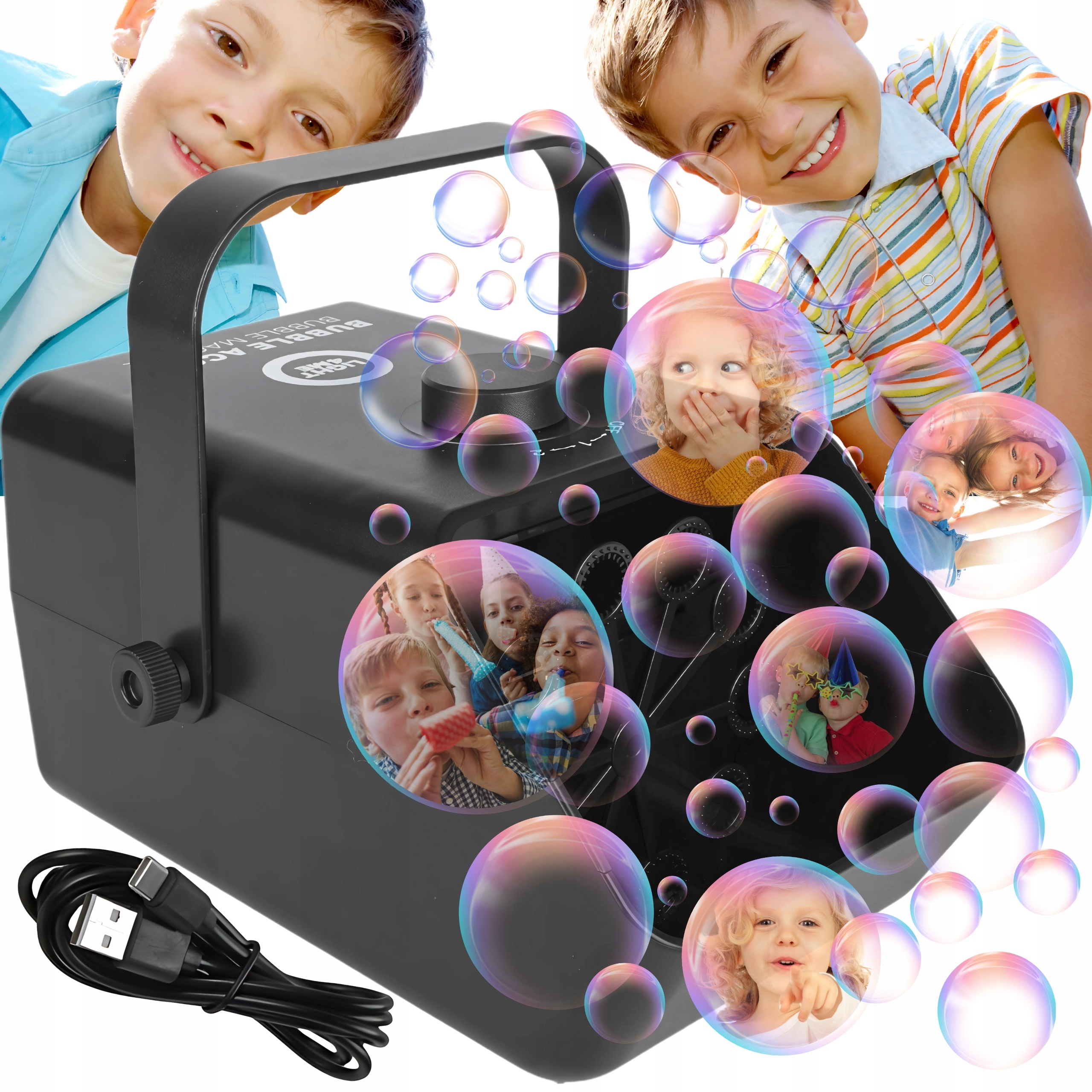 Přenosný Výrobník Bubliek Stroj Na Bubliny Akumulátor