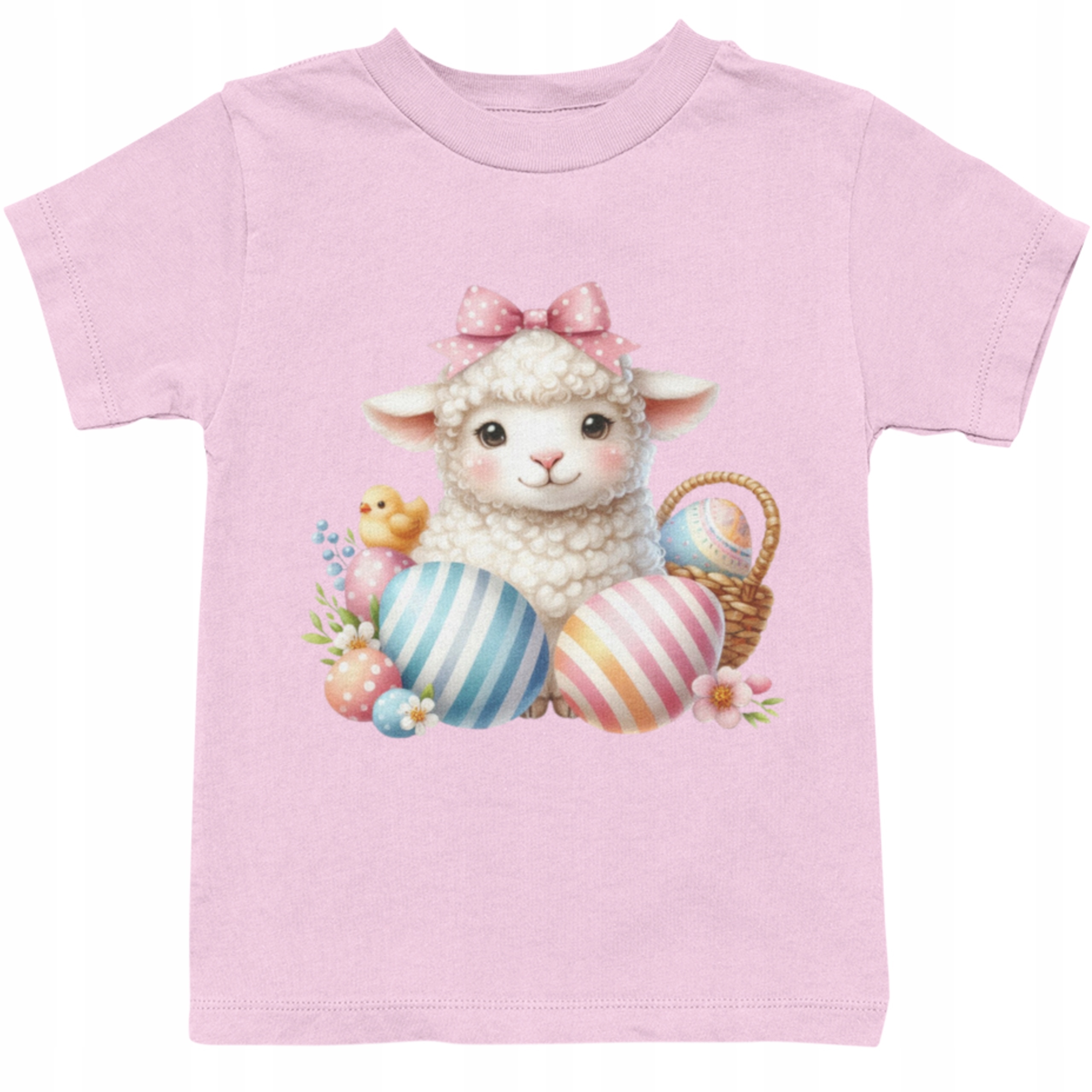 Detské tričko na veľkú noc veľkonočné vajíčka s zajačikom ovečkou s baránkom