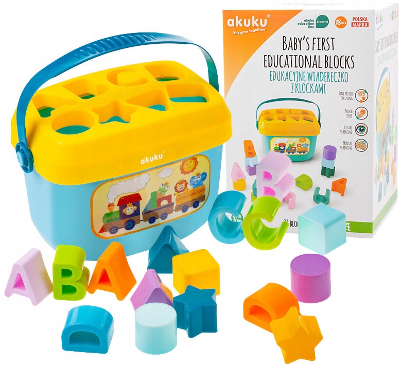 

Akuku Edukacyjny Sorter Klocki W Wiaderku