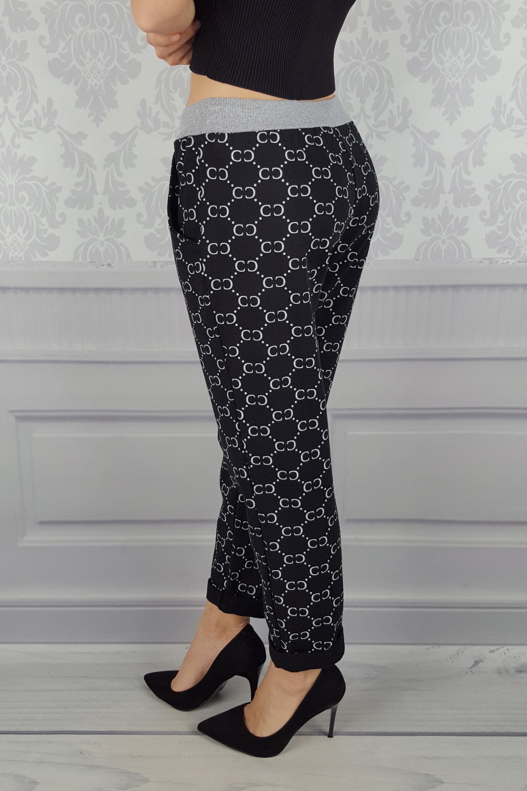 WYGODNE - SPODNIE - DRESOWE - KWIATY - BAWEŁNIANE Płeć kobieta