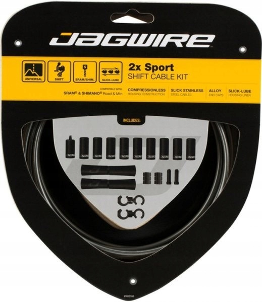 Jagwire zestaw przerzutkowy Sport 2x Shift szary UCK312