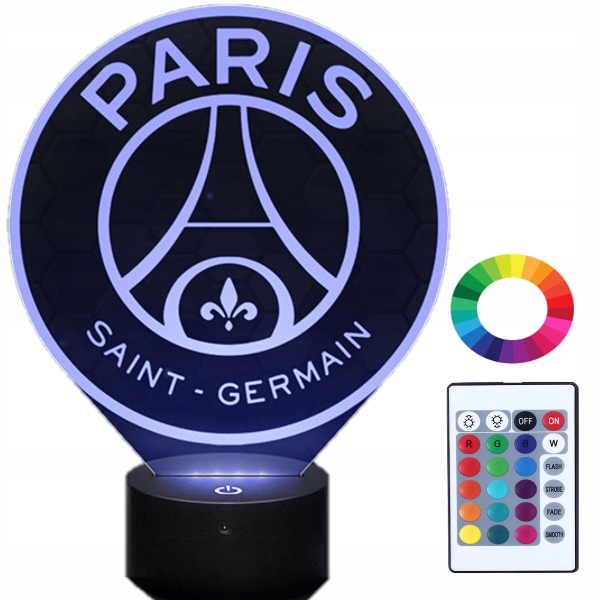 

Lampka Nocna z Imieniem Klub Psg 3D Led Grawer