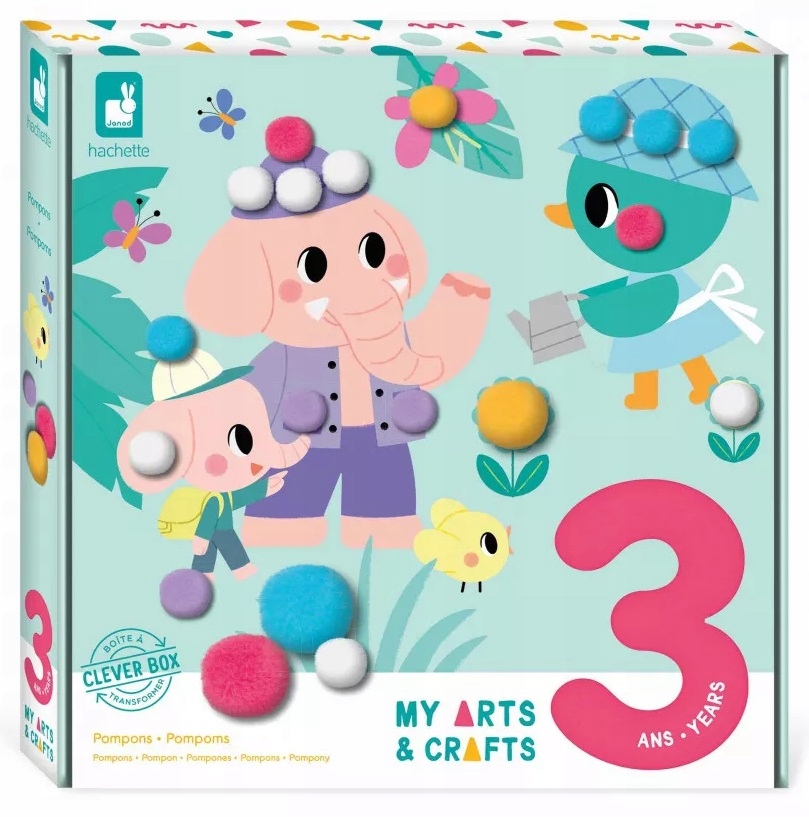 

Zestaw kreatywny Pompony Janod My arts & crafts 3+