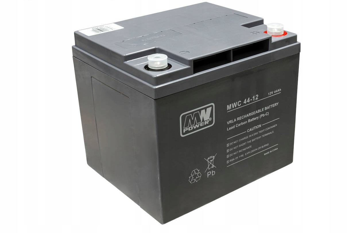 Akumulator węglowo-ołowiowy Agm (pb-c) 12V/44Ah, M6 Mwc 44-12
