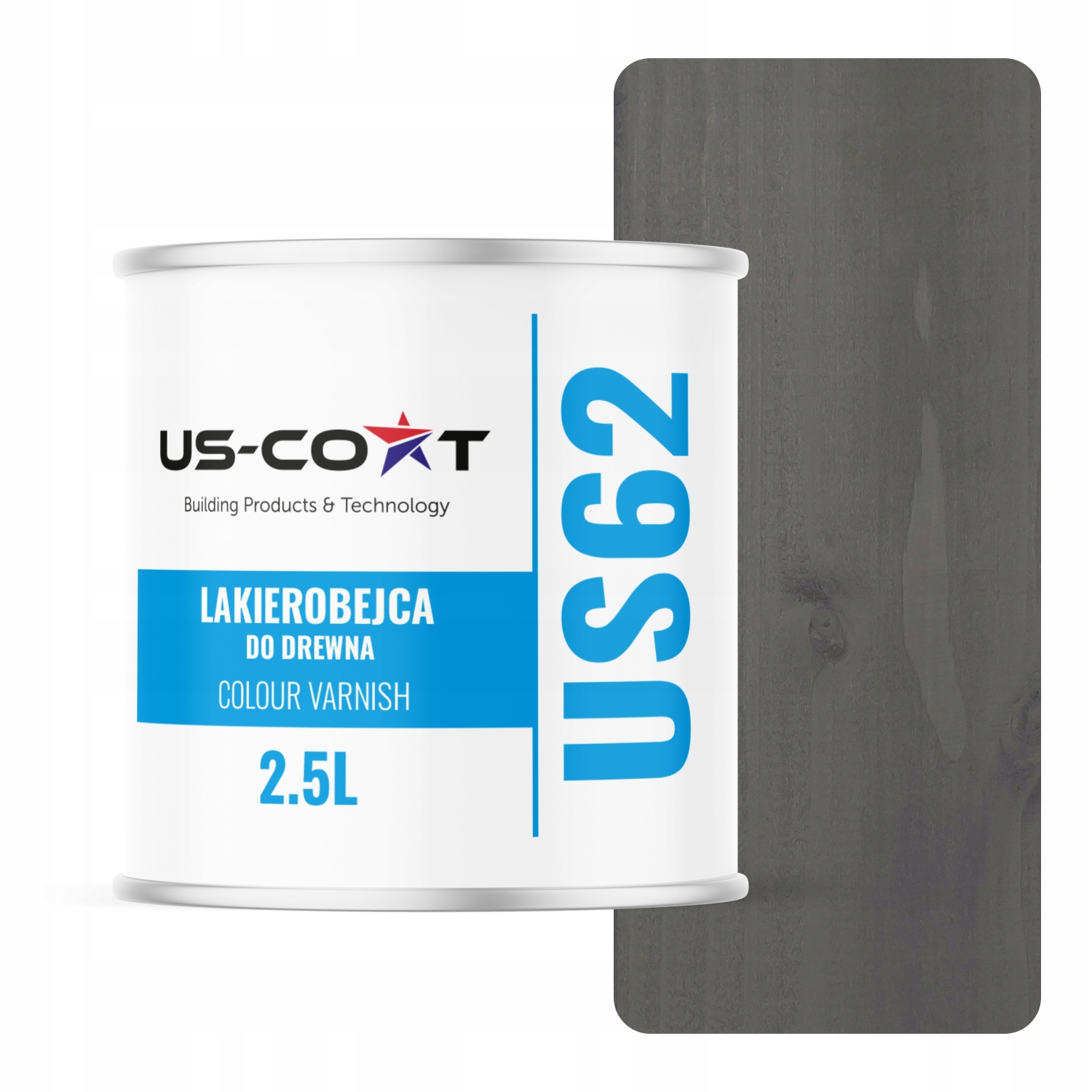 Lakovna Na Dřevo 3V1 Lazura Barva Antracit Polomatná 2.5L Ochranná Uv