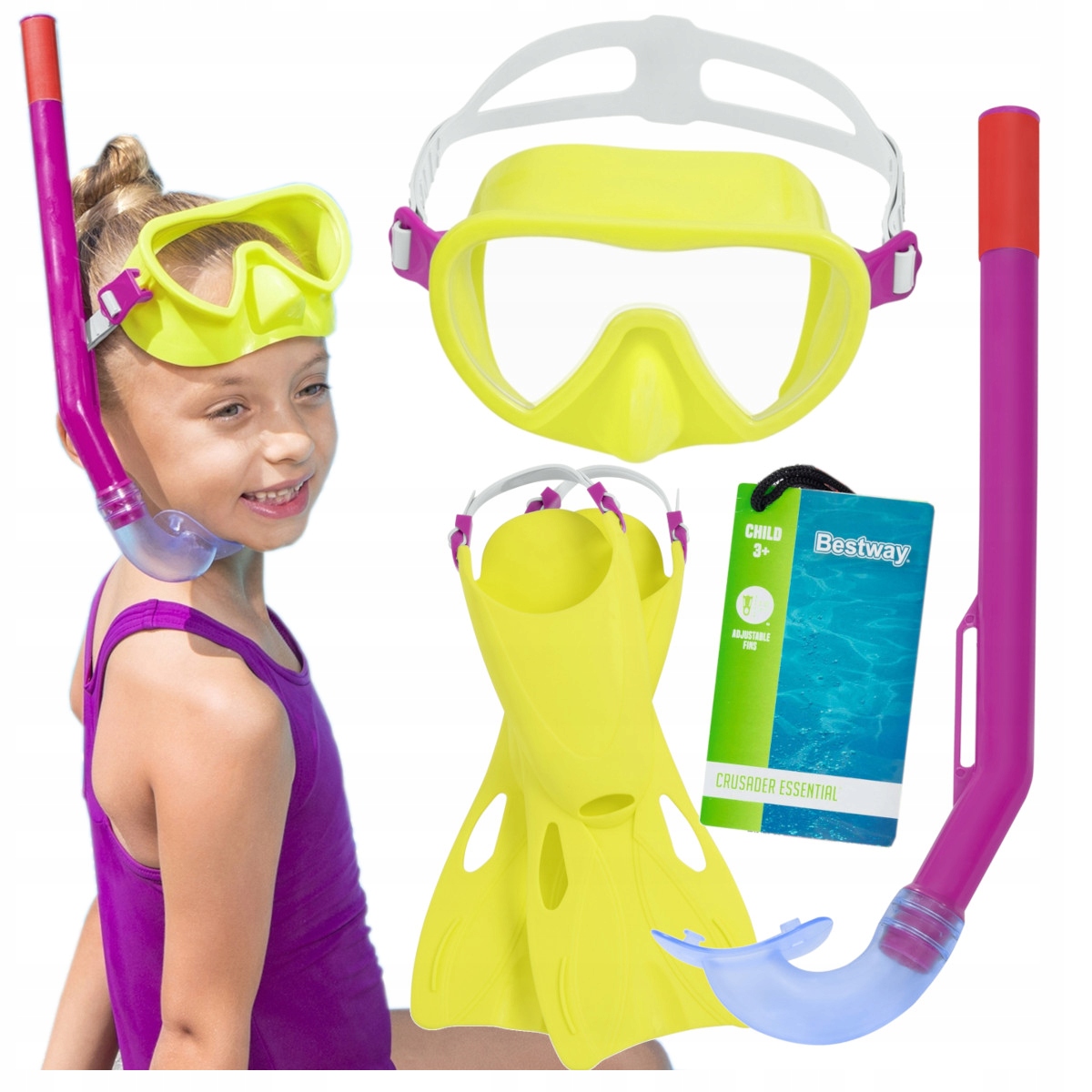 ZESTAW DO NURKOWANIA DLA DZIECI PŁETWY+MASKA+RURKA Płeć produkt uniseks