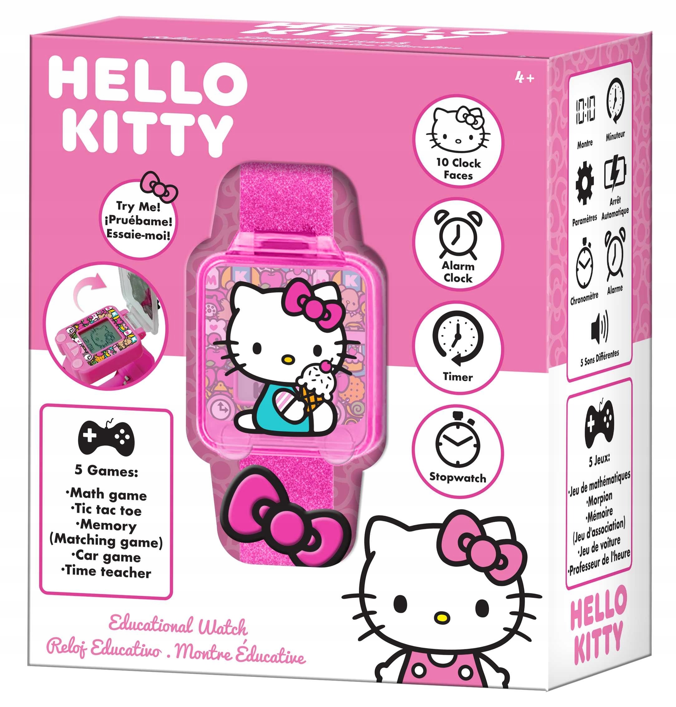Zegarek edukacyjny z grami Hello Kitty GEN4148 Kids Euroswan