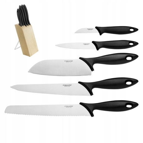 Kuchynské nože Fiskars 5 ks v bloku, sada