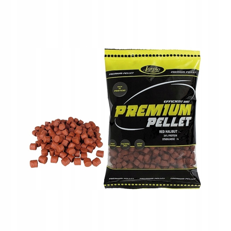 Zanęta czerwony pellet Lorpio Red Halibut 6,0mm 700g na ryby karpiowate