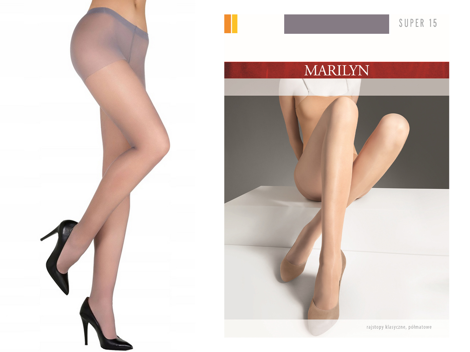 

Półmatowe rajstopy 15 Marilyn Grey 3-M
