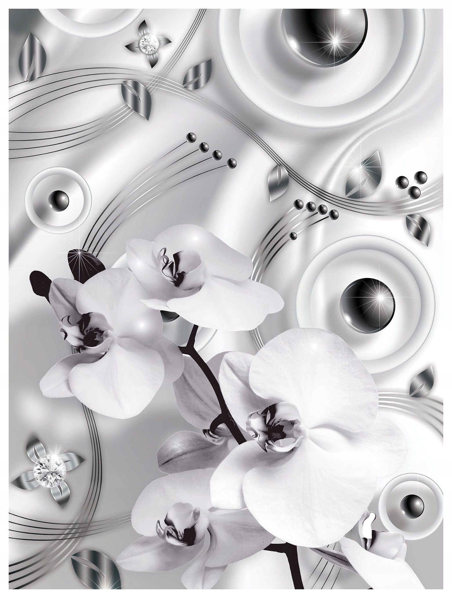 Fototapeta Orchideje kov abstrakce dekor monochromie 206x275 lepidlo