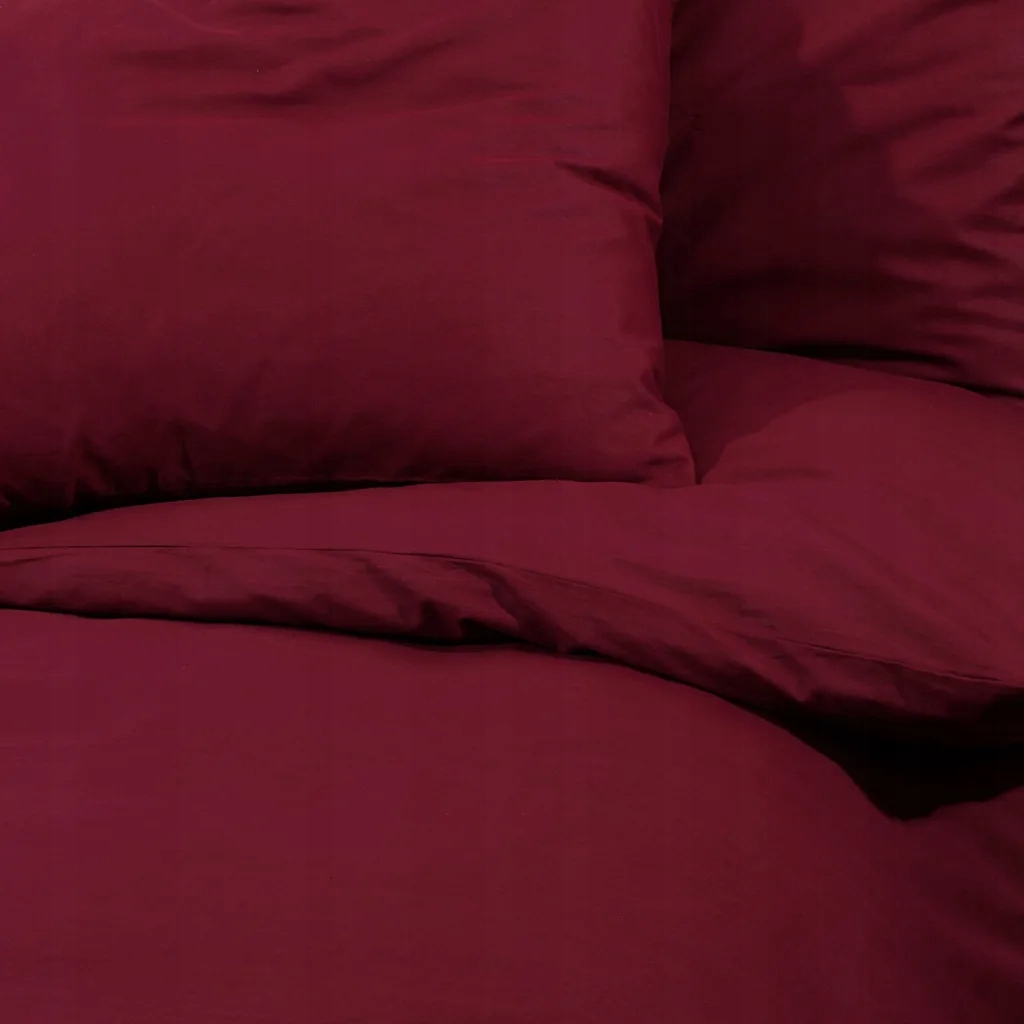 Zestaw pościeli, bordowy, 220x240 cm, bawełna Rodzaj zapięcia guziki