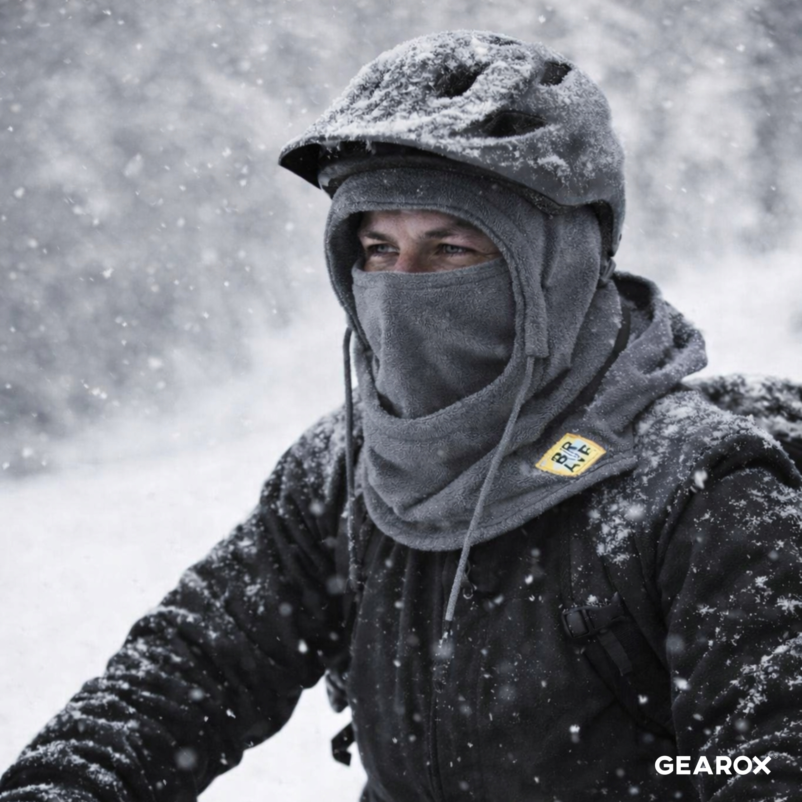 KOMINIARKA ROWEROWA ZIMOWA BALACLAVA POLAROWA CZAPKA KOMIN CIEMNOSZARA KR5 Typ kominiarka