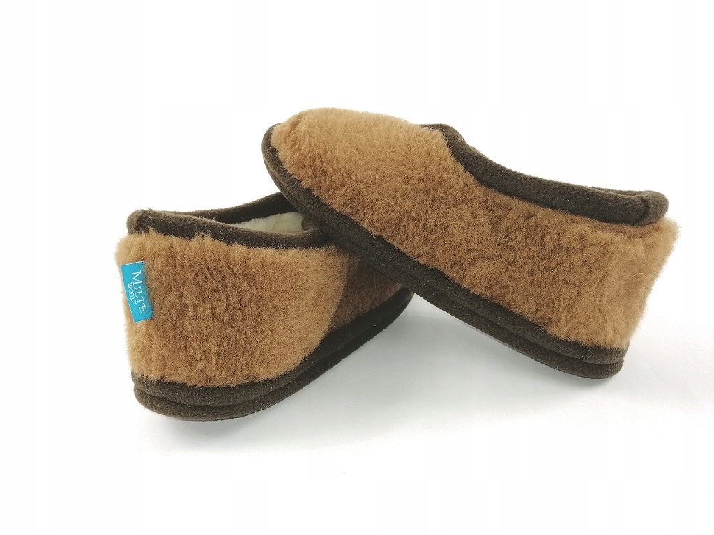 

Pantofle Ciapy wełniane Merynos R 42 Kapcie Camel