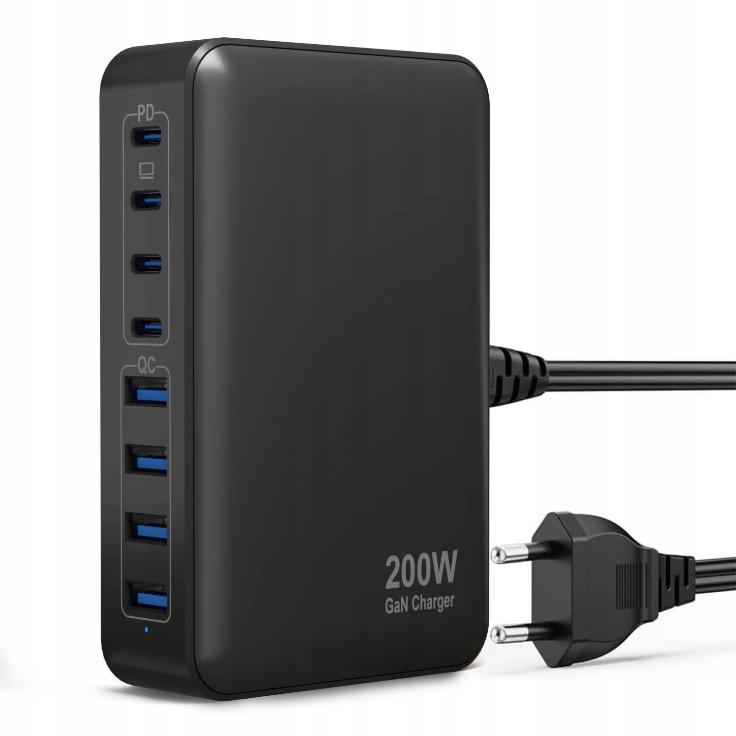 Rychlá Nabíječka GaN 200W Pd 4x Usb C 4x Qc 3.0 Pro Notebook Iphone 100W Mac