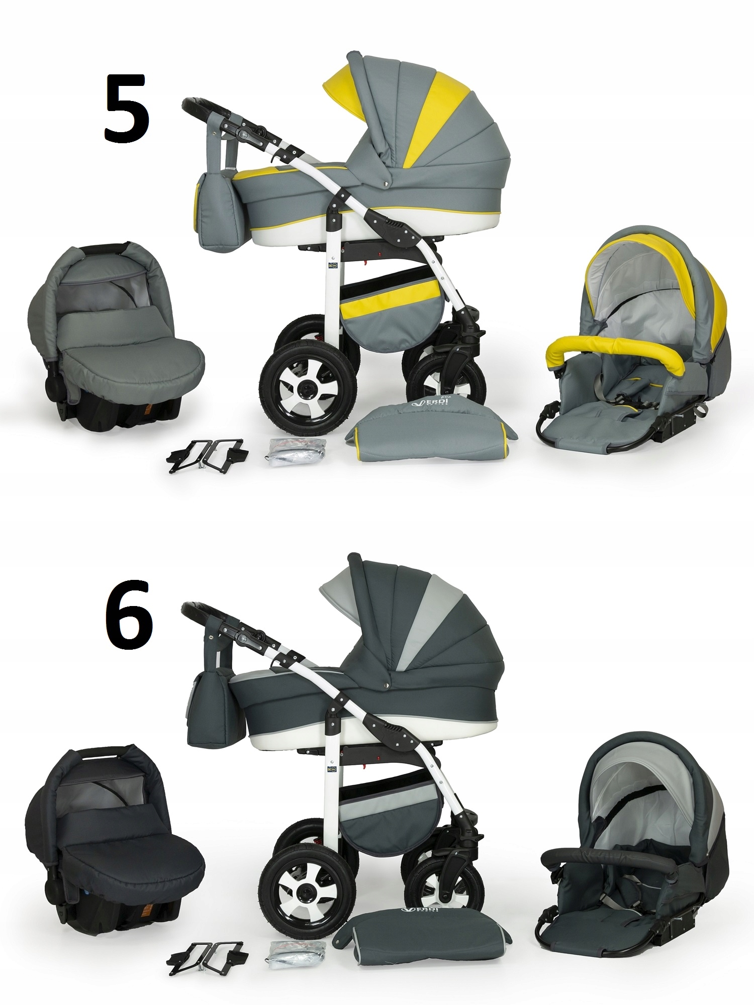 WÓZEK DZIECIĘCY VERDI ELIZ 3W1+TORBA + AKCESORIA Kod producenta Verdi