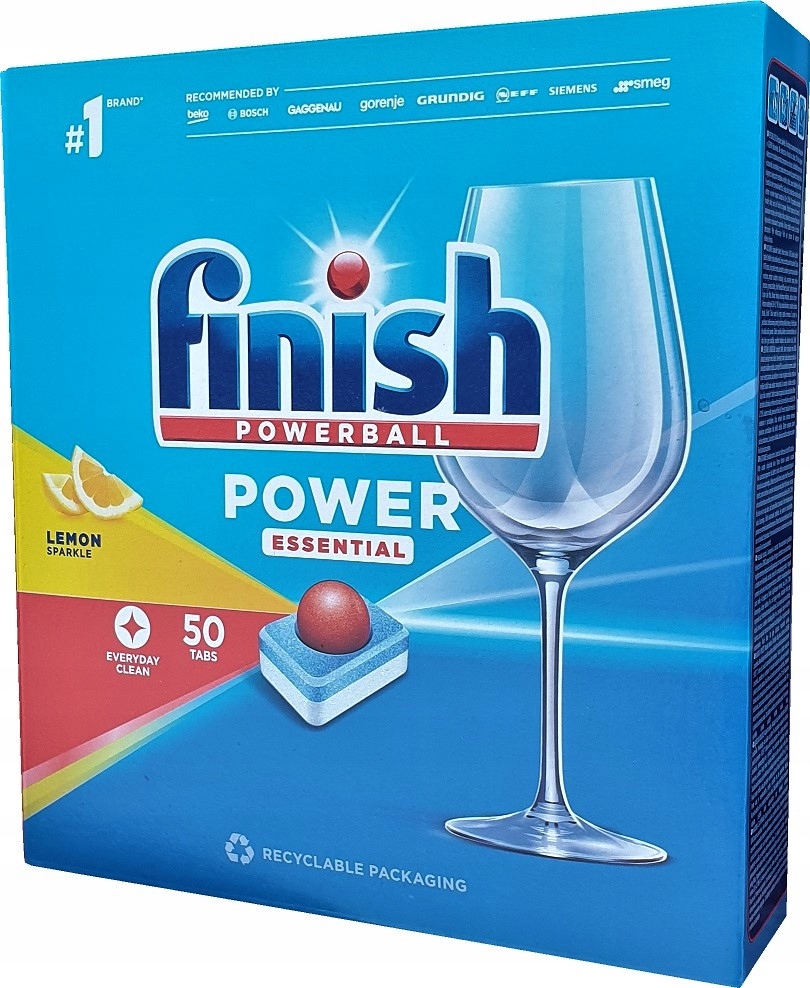 

Tabletki Kostki Finish Power Lemon Do Zmywarki 50s