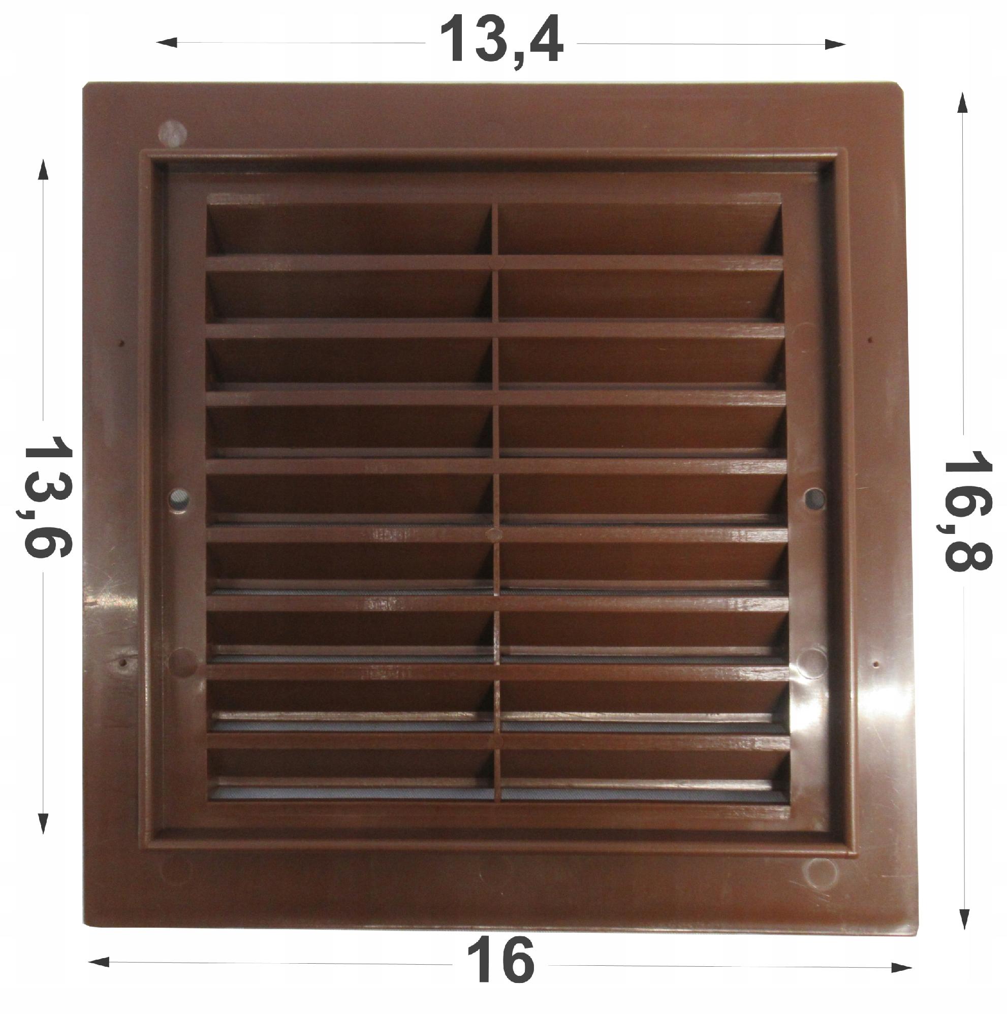 KRATKA WENTYLACYJNA 14X14KOMIN SKOŚNA BRĄZ RAMKA Marka inna