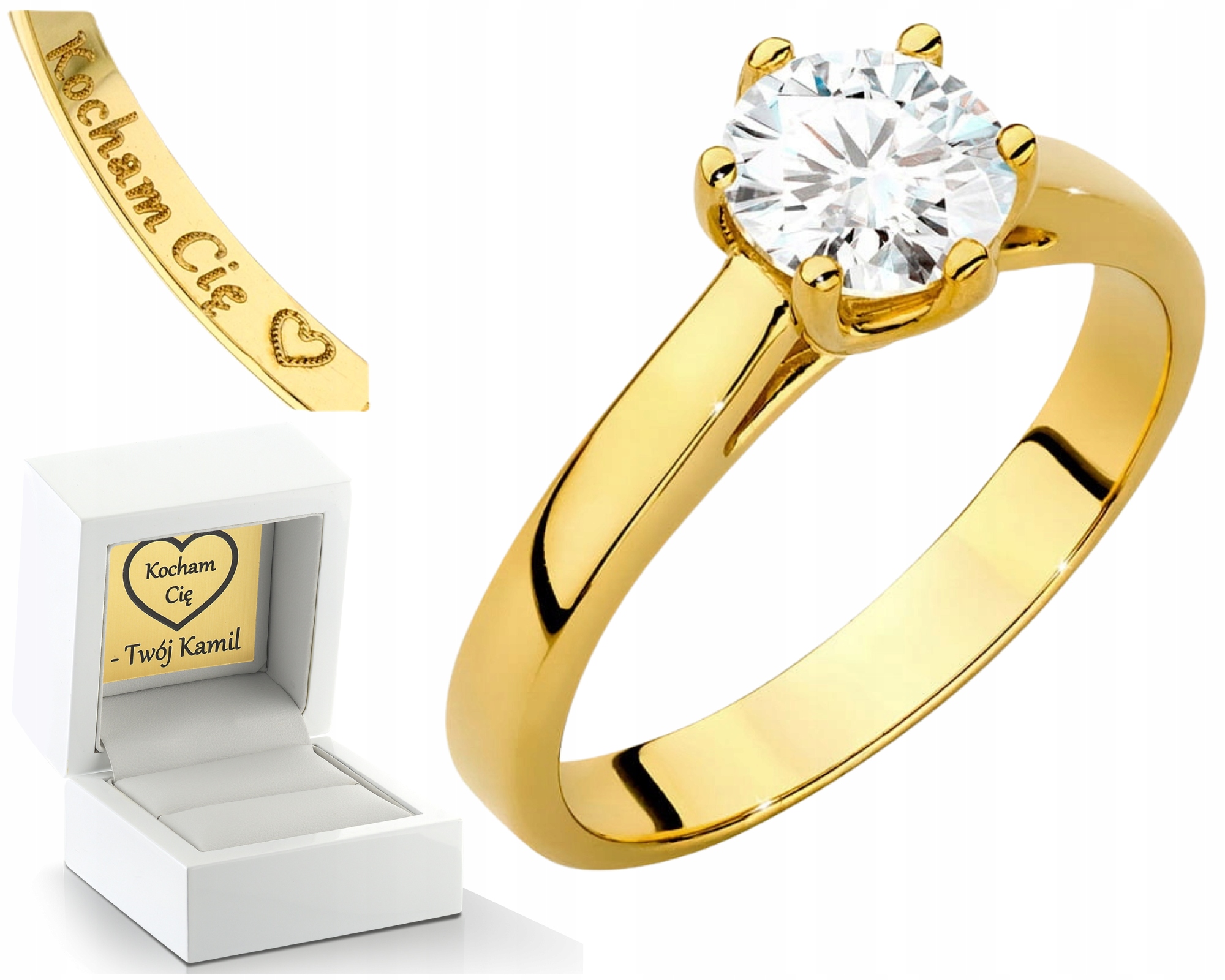 Prstýnek Prsten 585 S Laboratorním Gravírování Diamantem