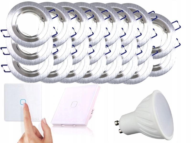 Zestaw Oprawka Halogen Led 23x +Włącznik +Żarówki