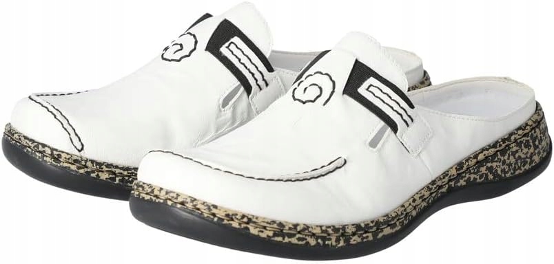 Rieker Dámské Nazouváky Bílé Ploché 39 Jal