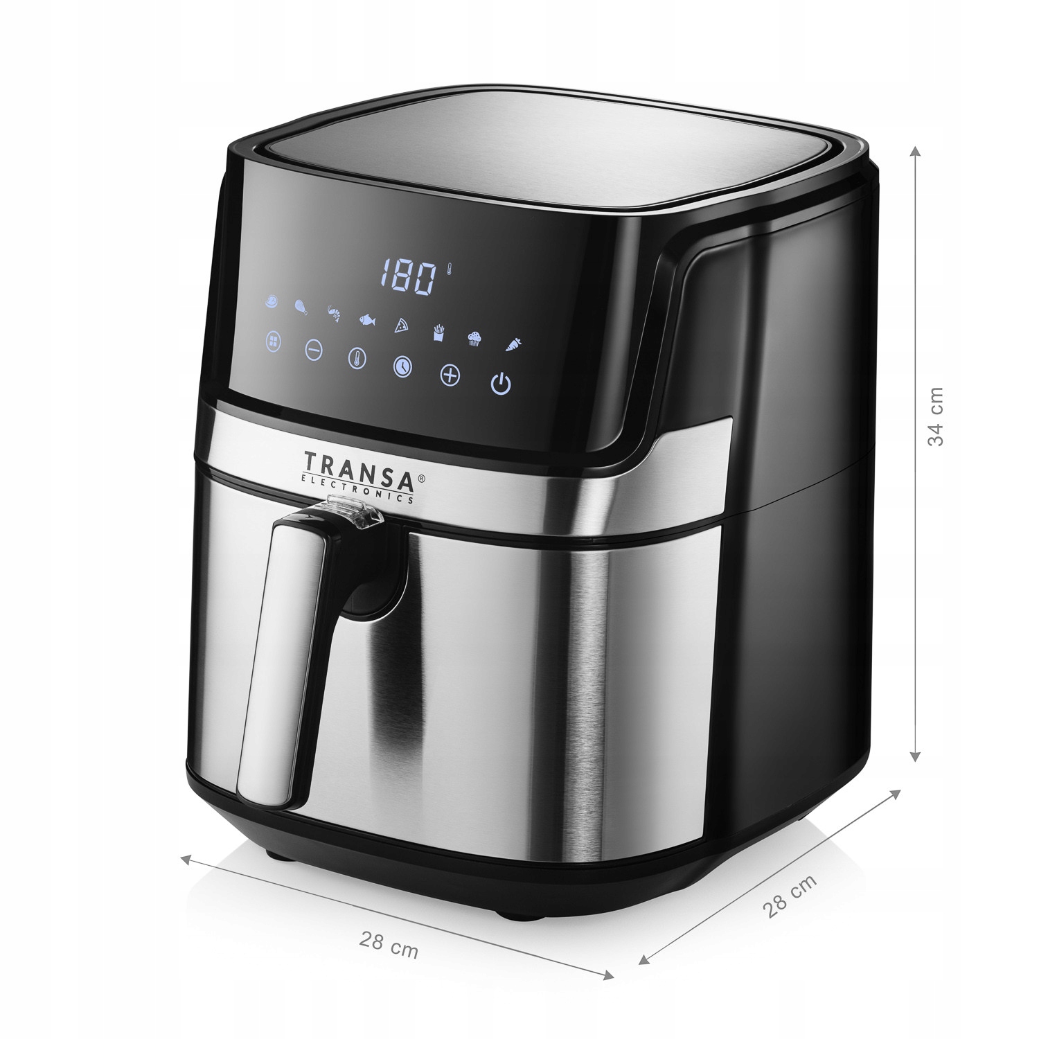 FRYTKOWNICA BEZTŁUSZCZOWA FRYTOWNICA INOX 8 PROGRAMÓW XXL 6L 1700W Waga produktu 5 kg