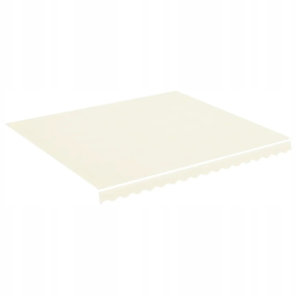 Krémová tkanina na markýzu 380 x 345 cm s volánem, polyester 100%