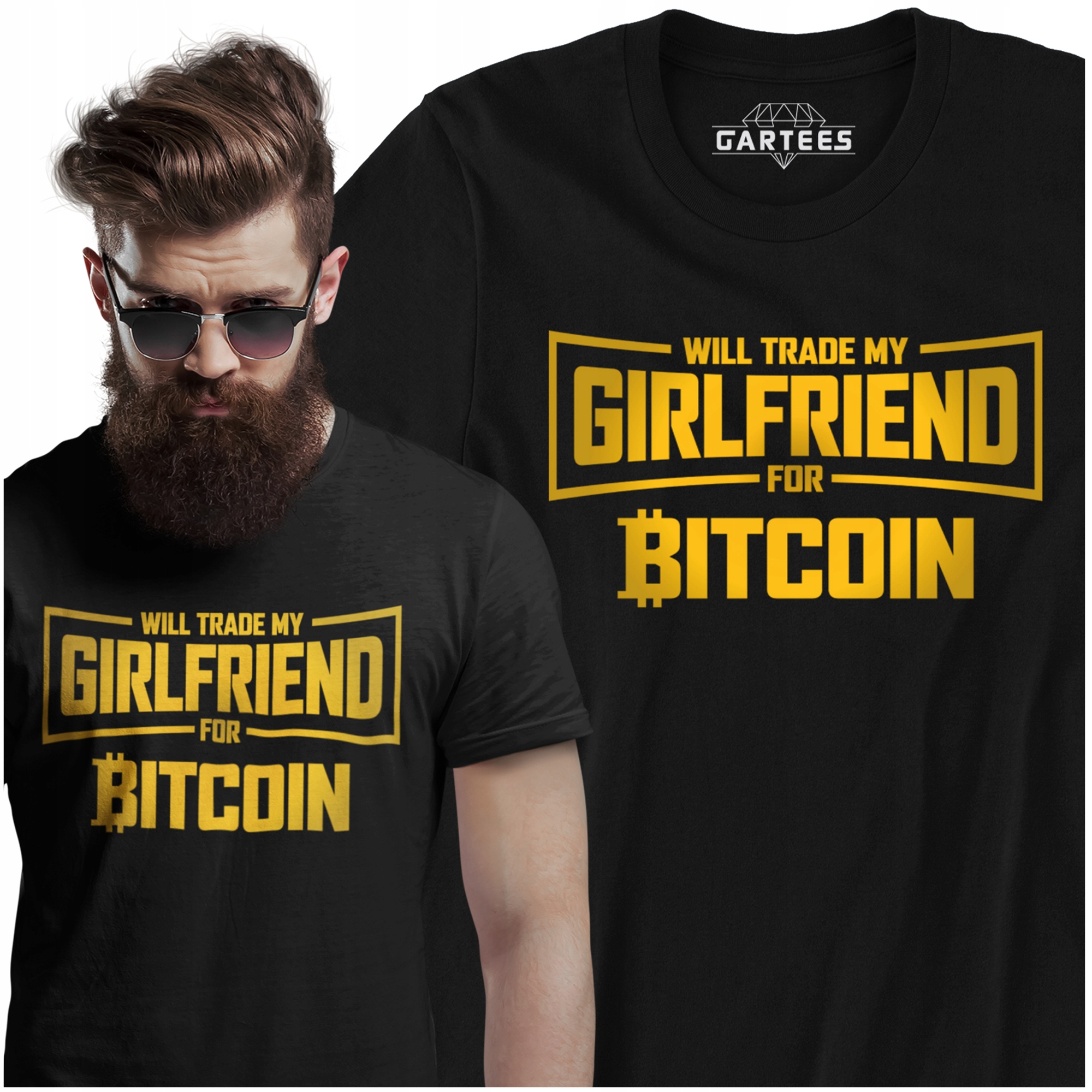 

Koszulka Męska Tread My Girlfriend Bitcoin Prezent