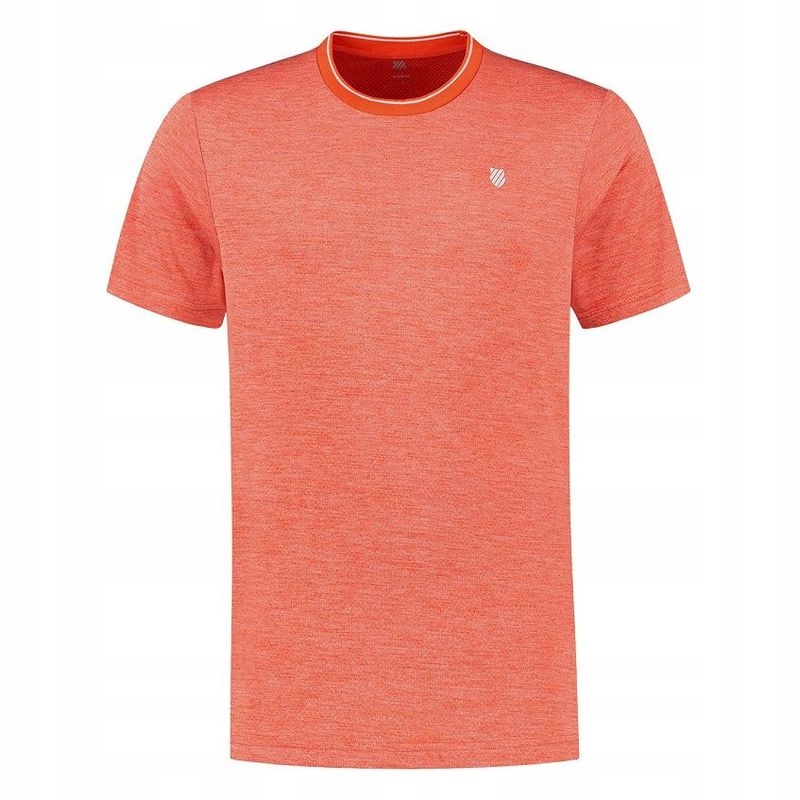 Pánské Tričko K-swiss Hypercourt Double Crew Men Spicy Orange Melange XXL