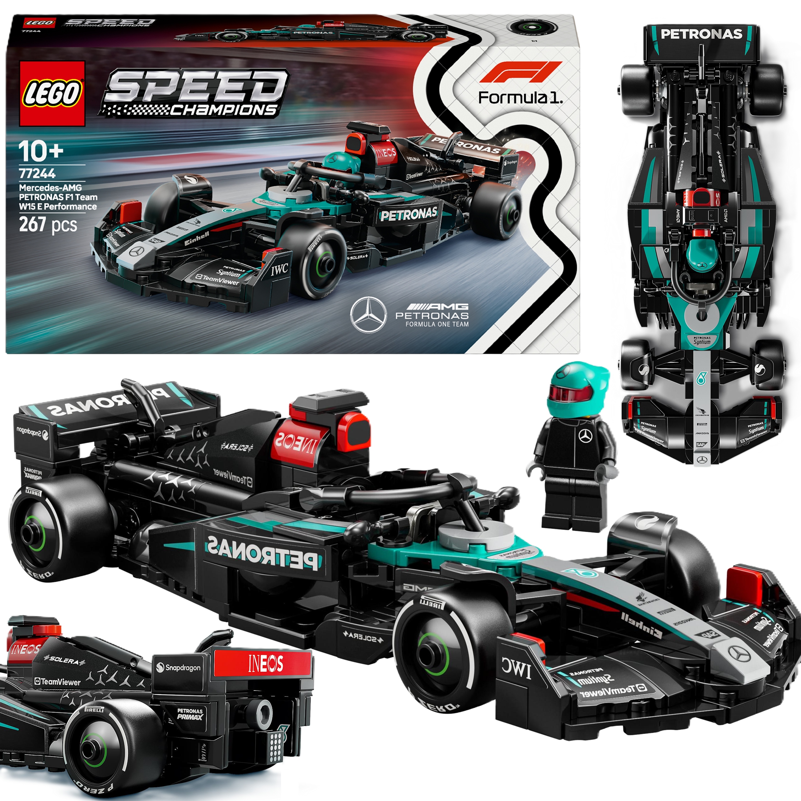 Klocki Lego 77244 Speed Champions Bolid F1 Mercedes-amg W15 Święta